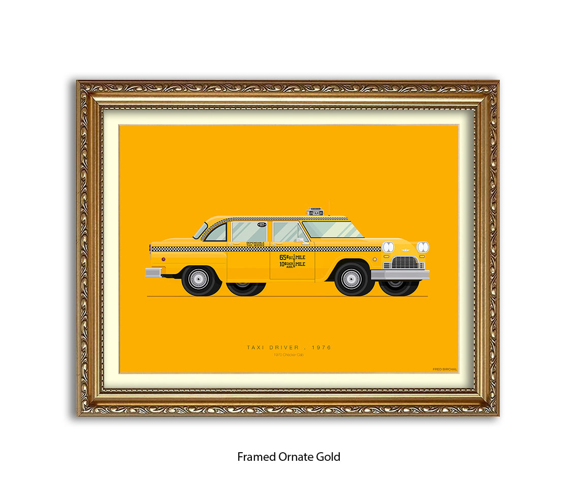 Taxi Driver - 1970 Checker Cab - Fred Birchal Art Print