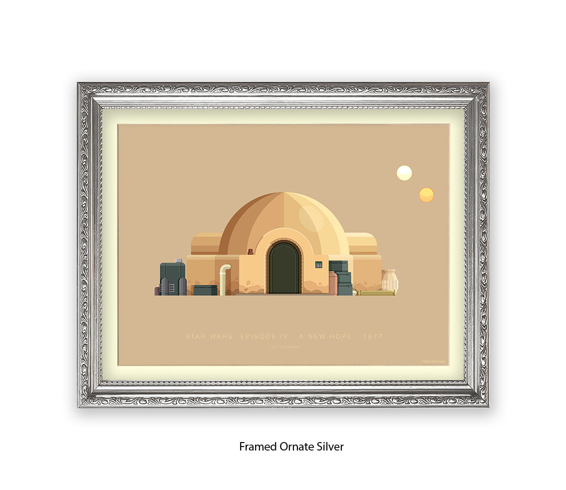Star Wars - Lars Homestead - Building - Fred Birchal Art Print