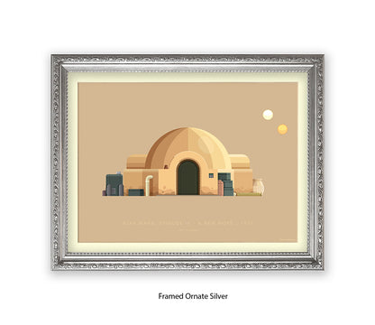 Star Wars - Lars Homestead - Building - Fred Birchal Art Print