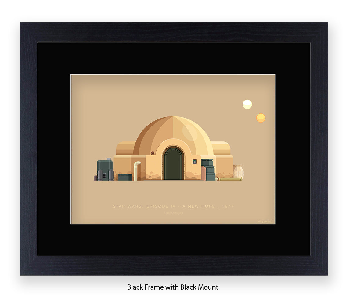 Star Wars - Lars Homestead - Building - Fred Birchal Art Print