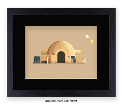 Star Wars - Lars Homestead - Building - Fred Birchal Art Print