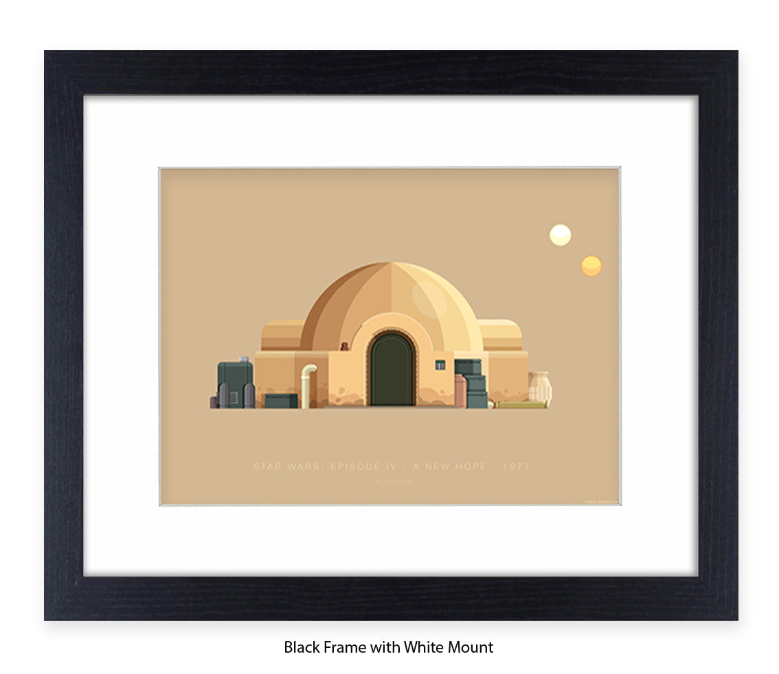 Star Wars - Lars Homestead - Building - Fred Birchal Art Print