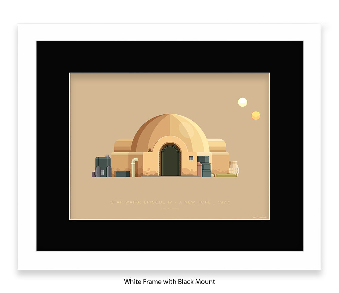 Star Wars - Lars Homestead - Building - Fred Birchal Art Print