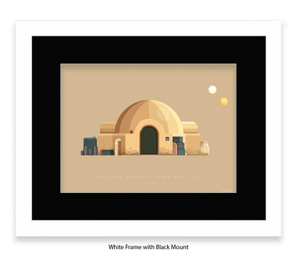Star Wars - Lars Homestead - Building - Fred Birchal Art Print
