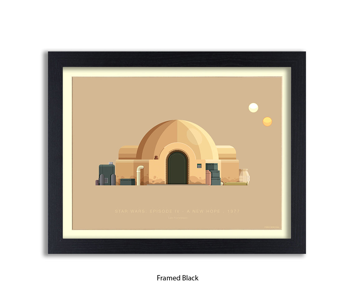 Star Wars - Lars Homestead - Building - Fred Birchal Art Print
