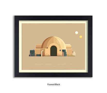 Star Wars - Lars Homestead - Building - Fred Birchal Art Print