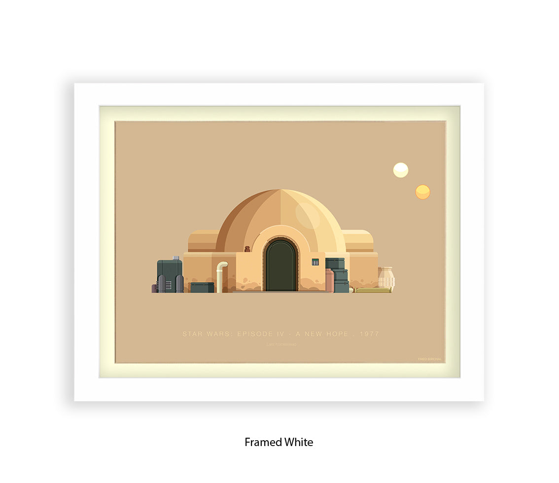 Star Wars - Lars Homestead - Building - Fred Birchal Art Print