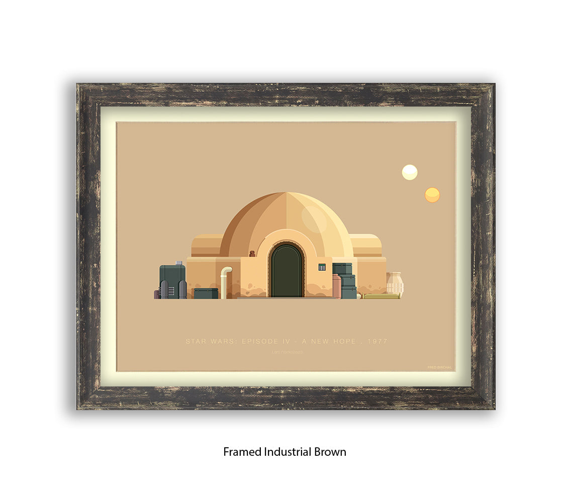 Star Wars - Lars Homestead - Building - Fred Birchal Art Print