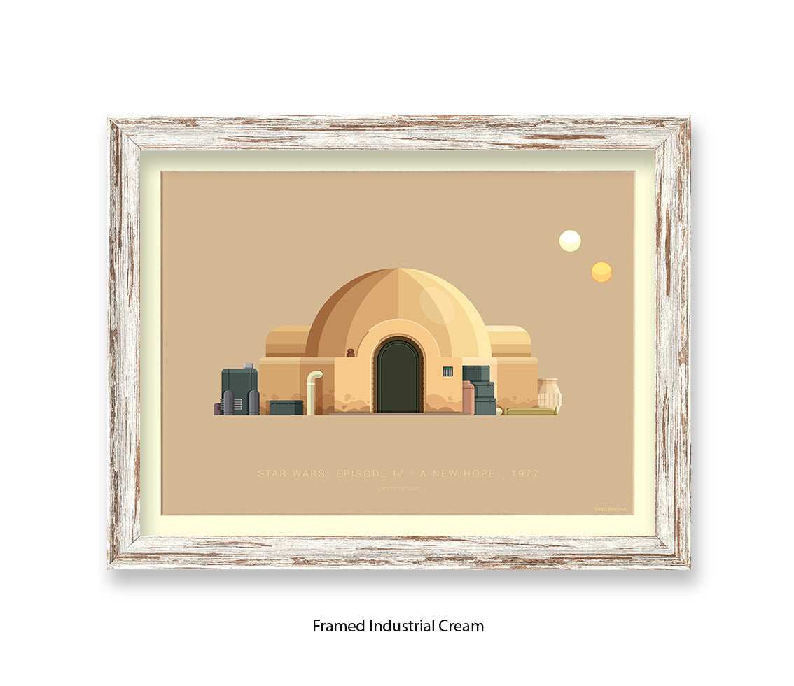 Star Wars - Lars Homestead - Building - Fred Birchal Art Print