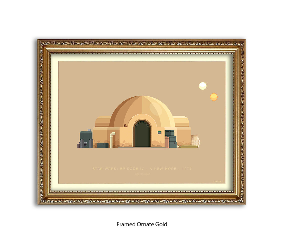 Star Wars - Lars Homestead - Building - Fred Birchal Art Print