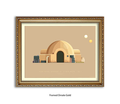 Star Wars - Lars Homestead - Building - Fred Birchal Art Print
