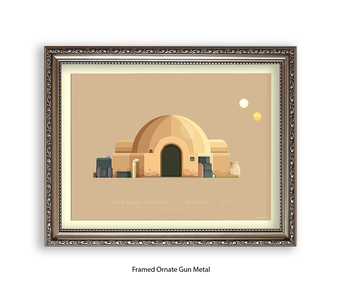 Star Wars - Lars Homestead - Building - Fred Birchal Art Print
