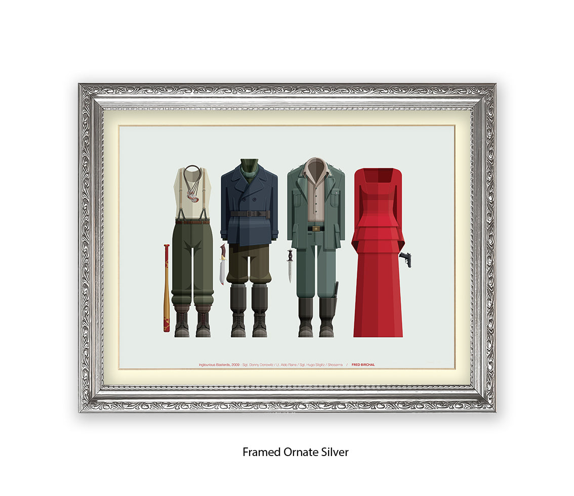 Inglourious Basterds Four Characters Fred Birchal Art Print