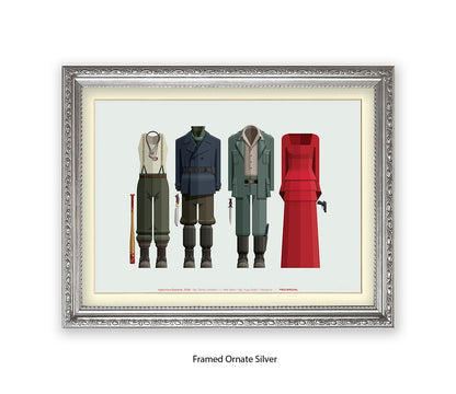 Inglourious Basterds Four Characters Fred Birchal Art Print