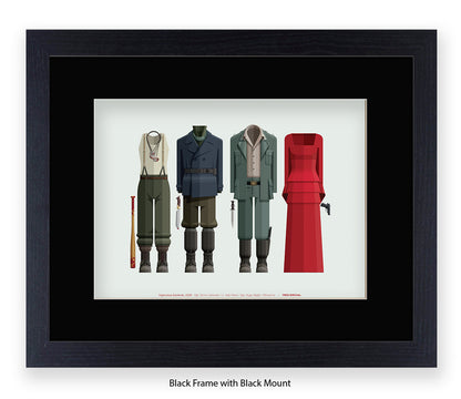 Inglourious Basterds Four Characters Fred Birchal Art Print