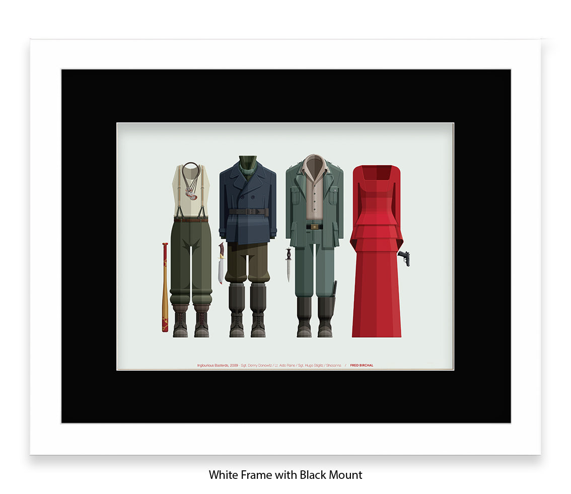 Inglourious Basterds Four Characters Fred Birchal Art Print
