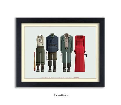 Inglourious Basterds Four Characters Fred Birchal Art Print