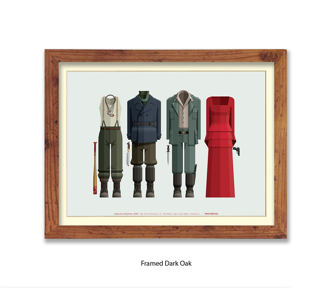 Inglourious Basterds Four Characters Fred Birchal Art Print