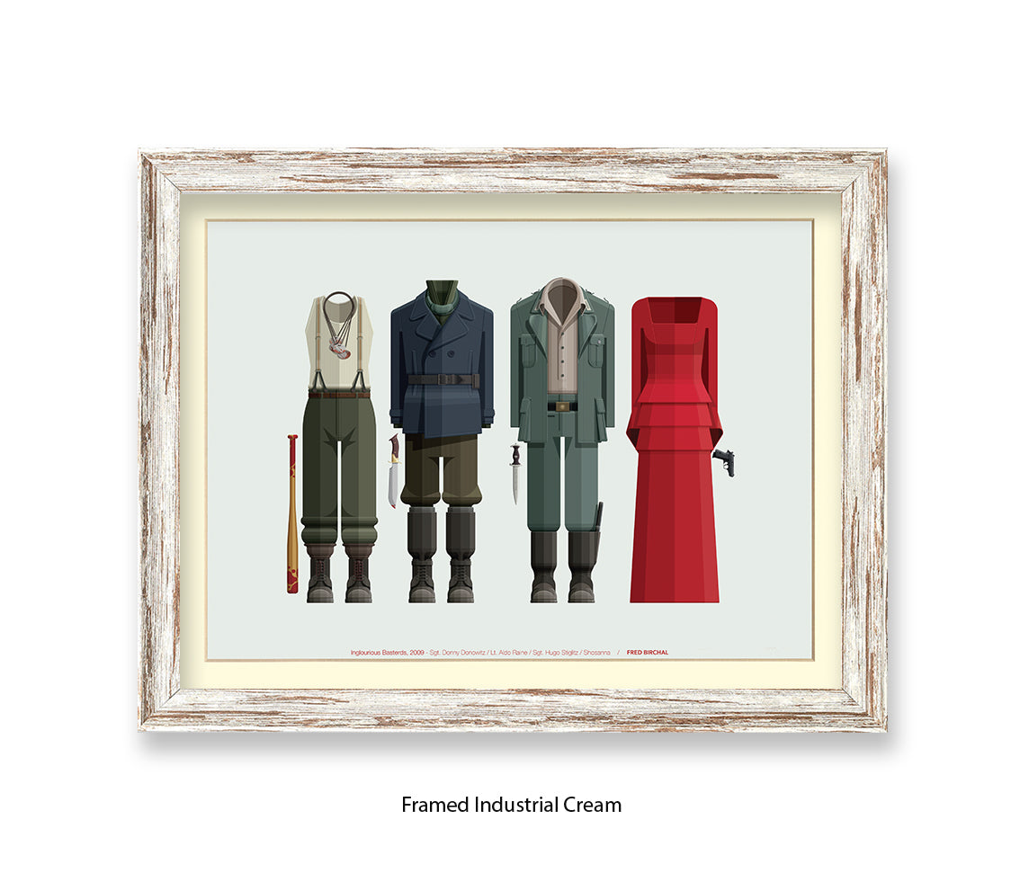 Inglourious Basterds Four Characters Fred Birchal Art Print