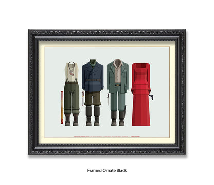 Inglourious Basterds Four Characters Fred Birchal Art Print