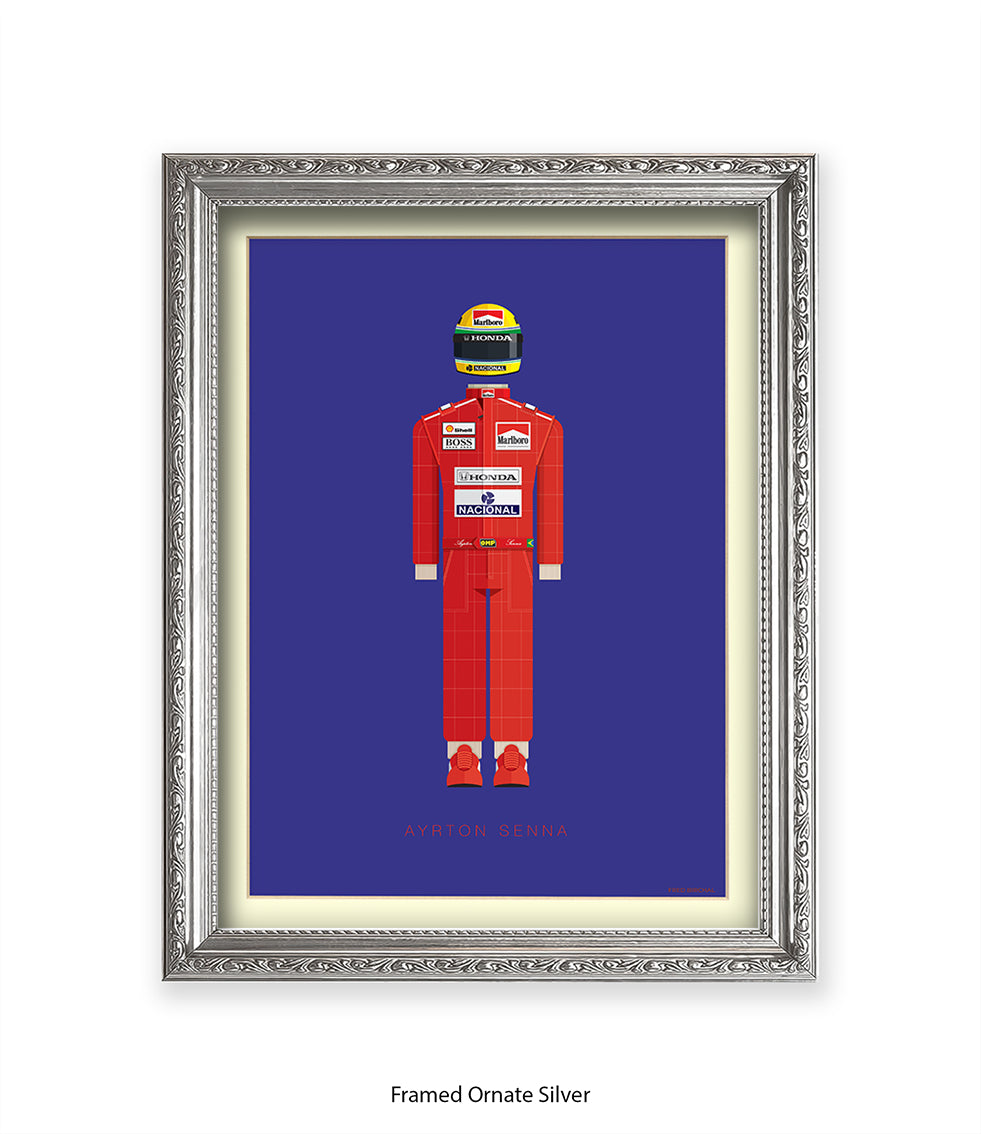 Ayrton Senna Fred Birchal Art Print
