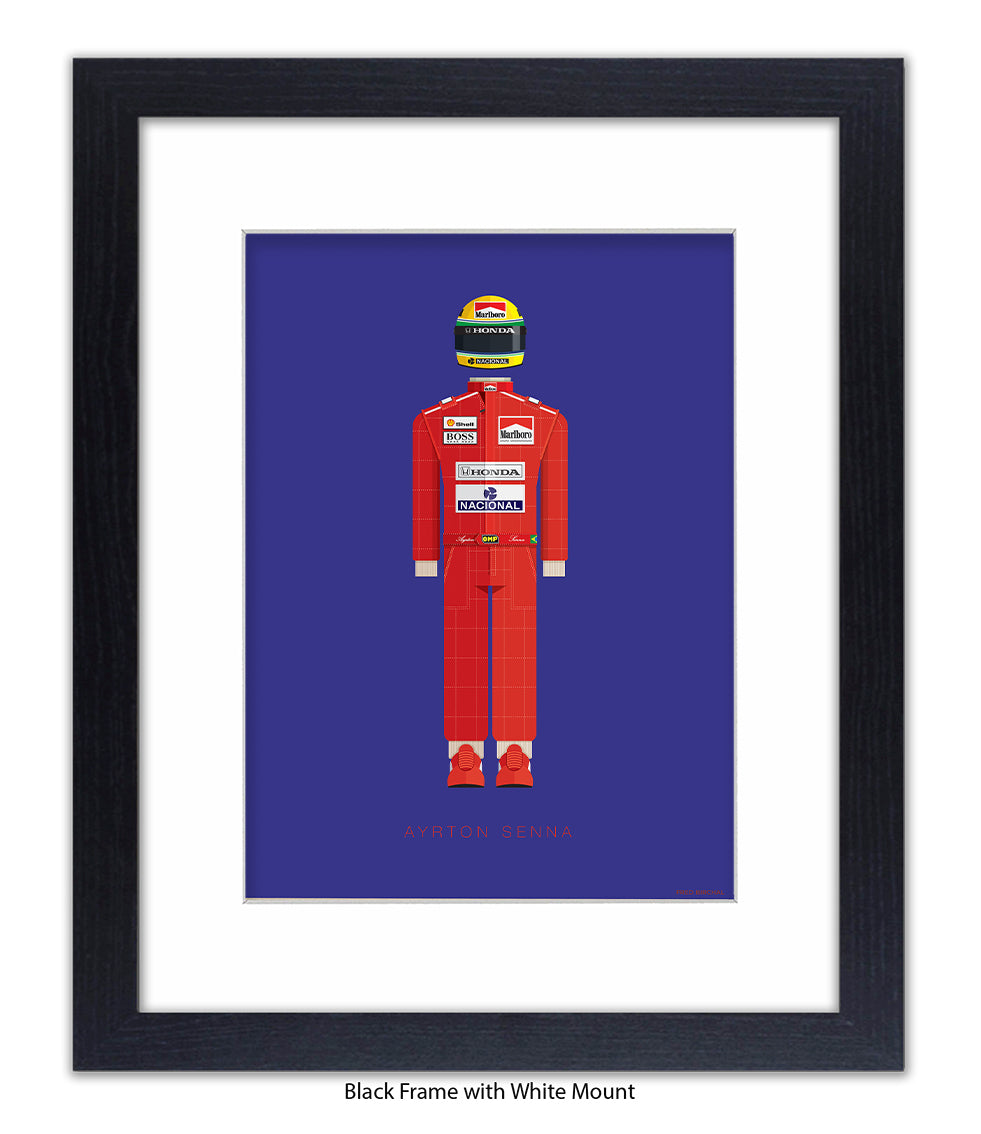 Ayrton Senna Fred Birchal Art Print