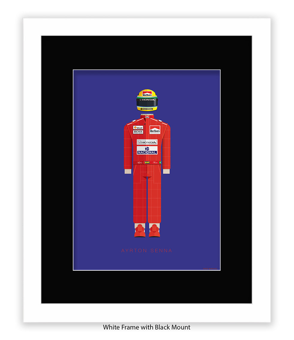 Ayrton Senna Fred Birchal Art Print