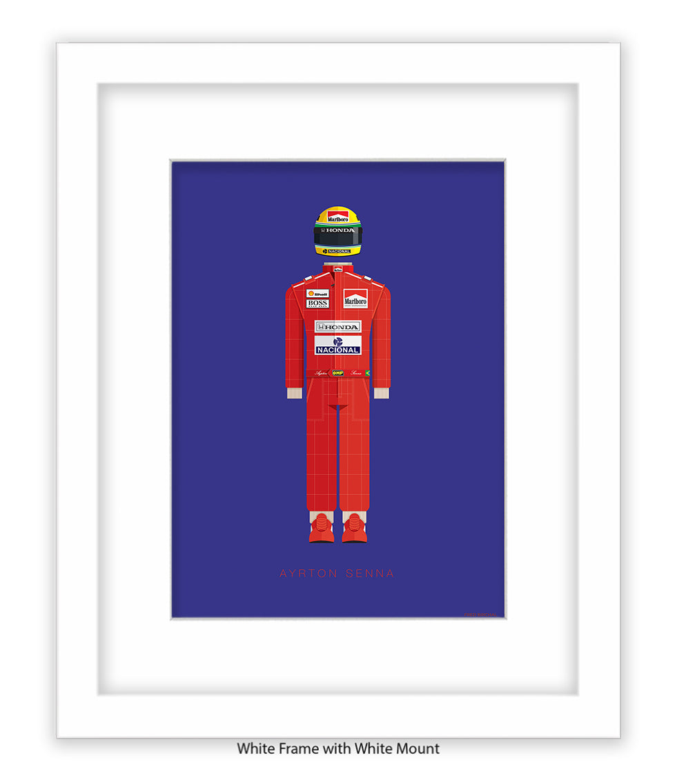 Ayrton Senna Fred Birchal Art Print