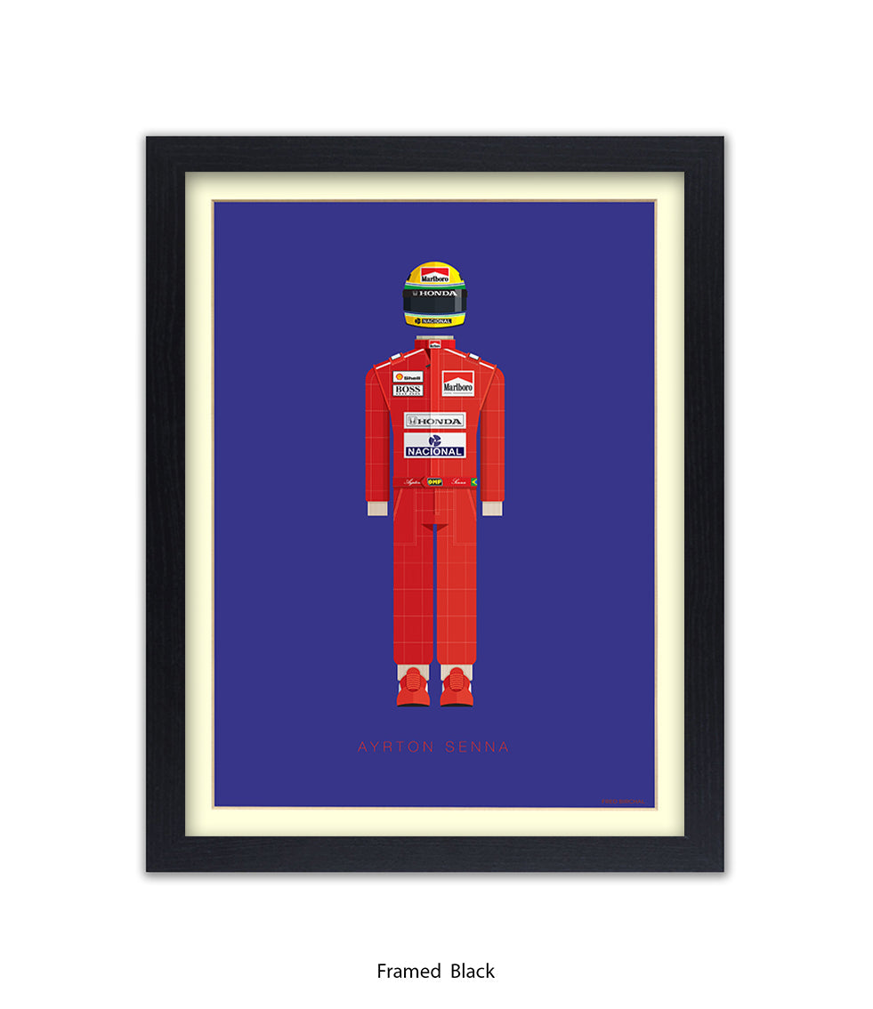Ayrton Senna Fred Birchal Art Print