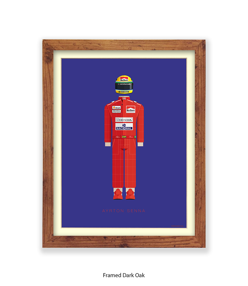 Ayrton Senna Fred Birchal Art Print