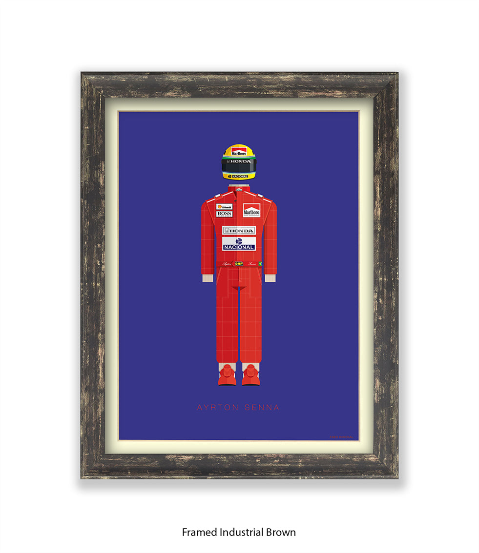 Ayrton Senna Fred Birchal Art Print