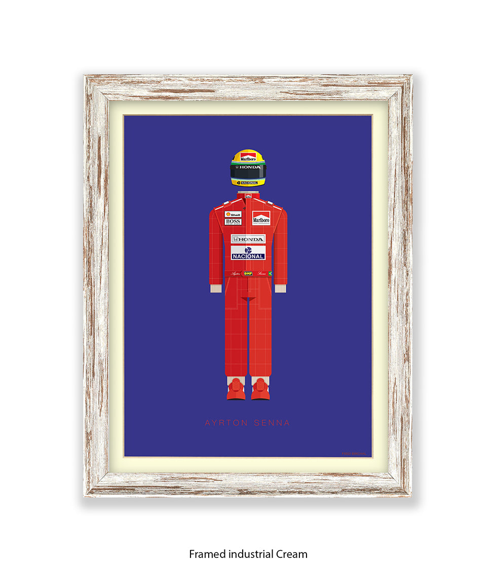 Ayrton Senna Fred Birchal Art Print
