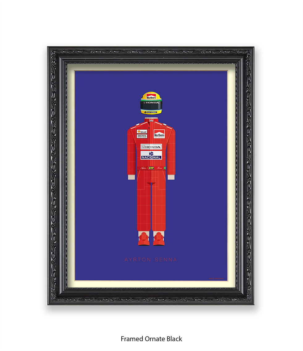 Ayrton Senna Fred Birchal Art Print