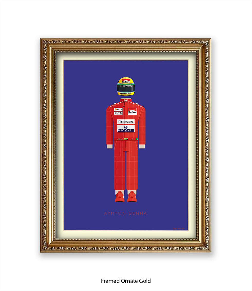 Ayrton Senna Fred Birchal Art Print