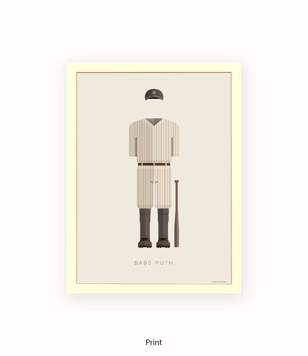 Babe Ruth Fred Birchal Art Print