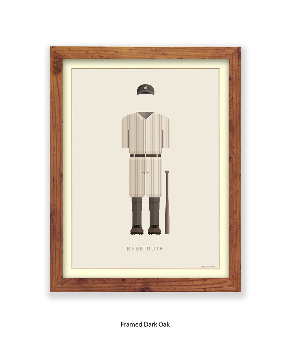 Babe Ruth Fred Birchal Art Print