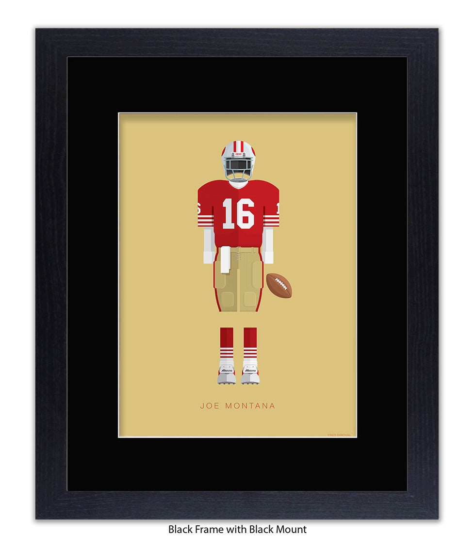 Joe Montana Fred Birchal Art Print