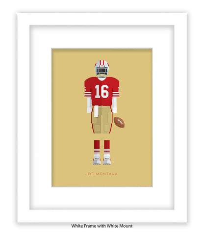 Joe Montana Fred Birchal Art Print