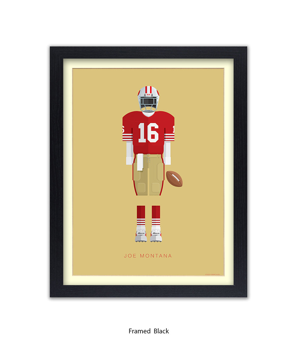 Joe Montana Fred Birchal Art Print
