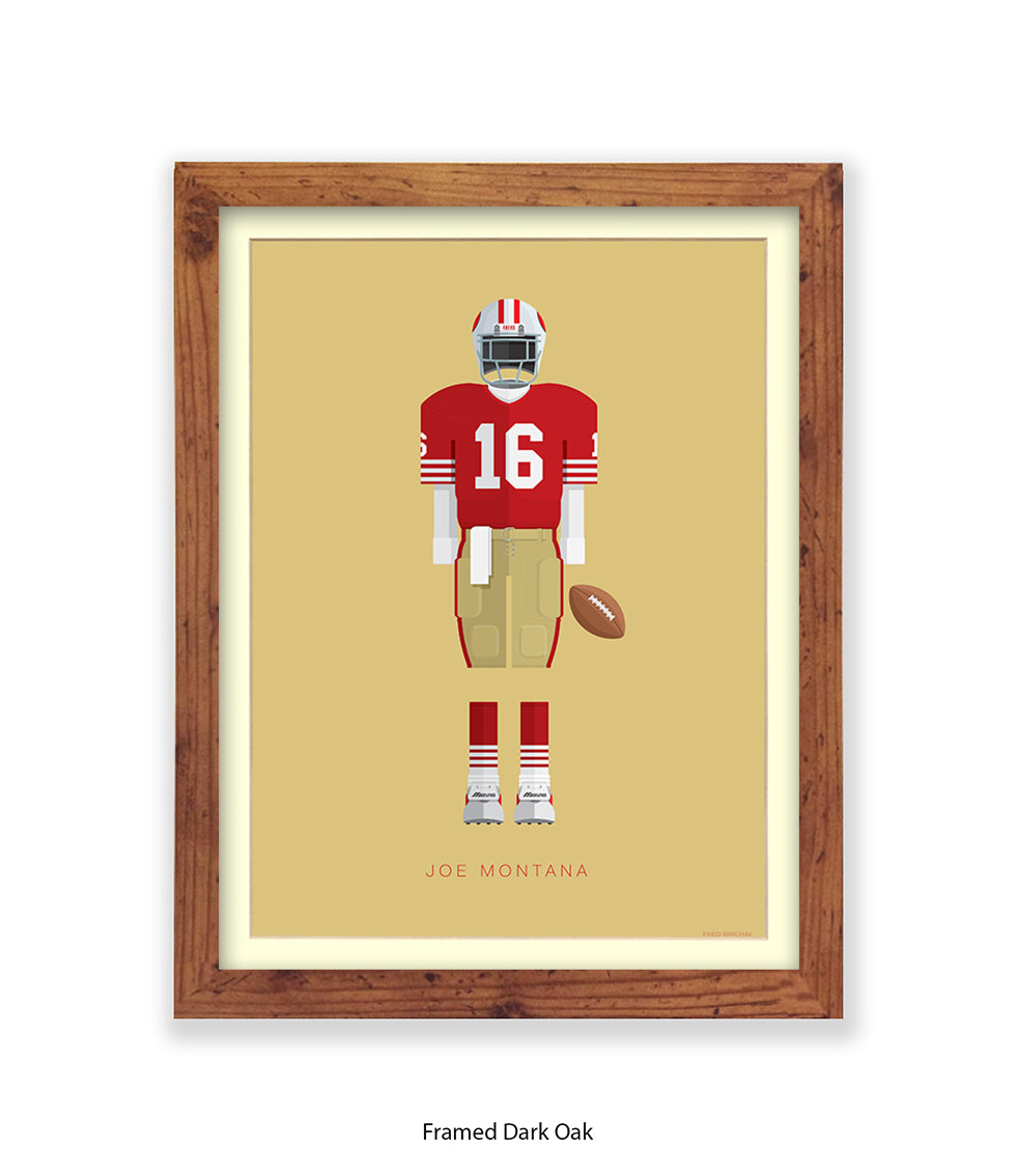 Joe Montana Fred Birchal Art Print