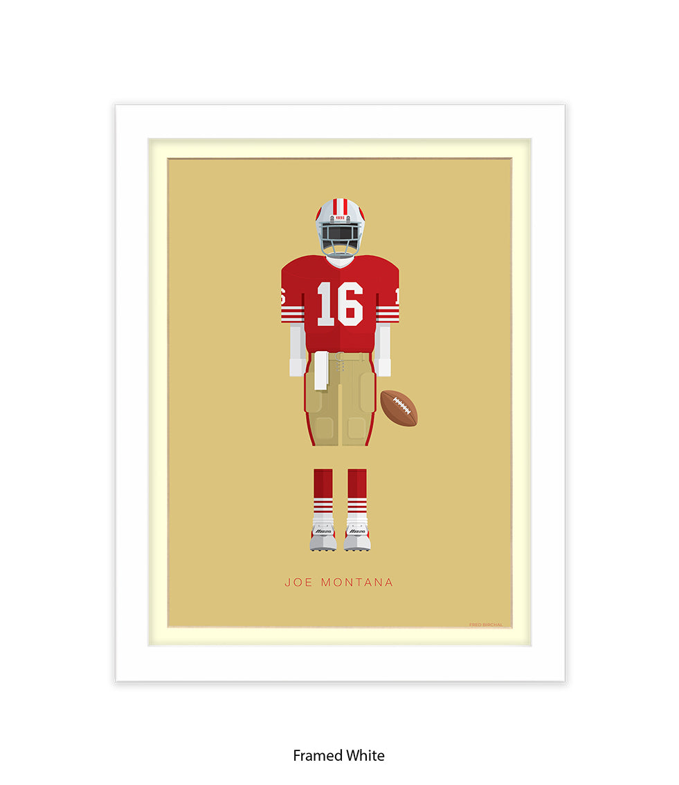 Joe Montana Fred Birchal Art Print