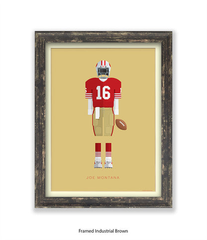 Joe Montana Fred Birchal Art Print