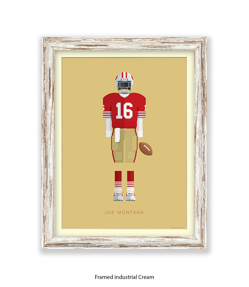 Joe Montana Fred Birchal Art Print