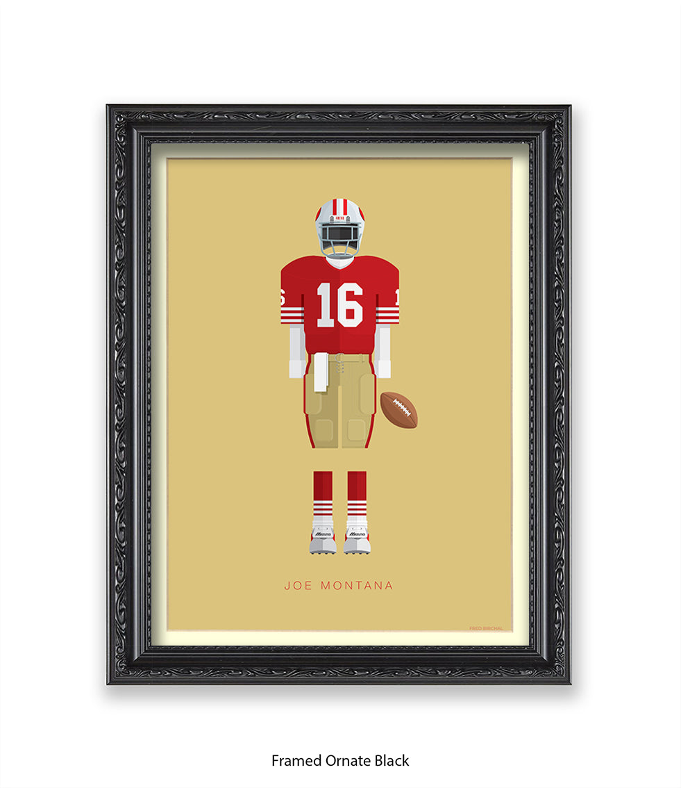 Joe Montana Fred Birchal Art Print