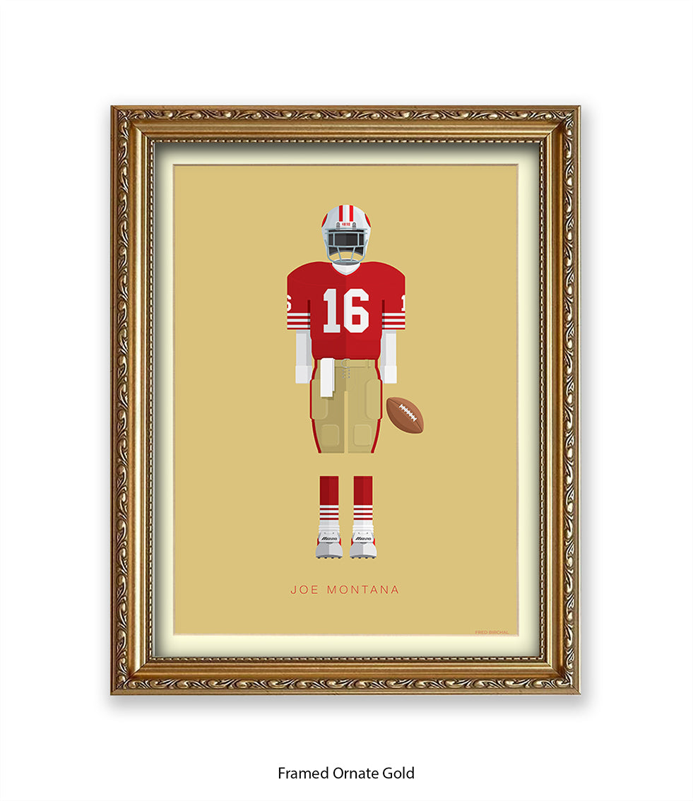 Joe Montana Fred Birchal Art Print