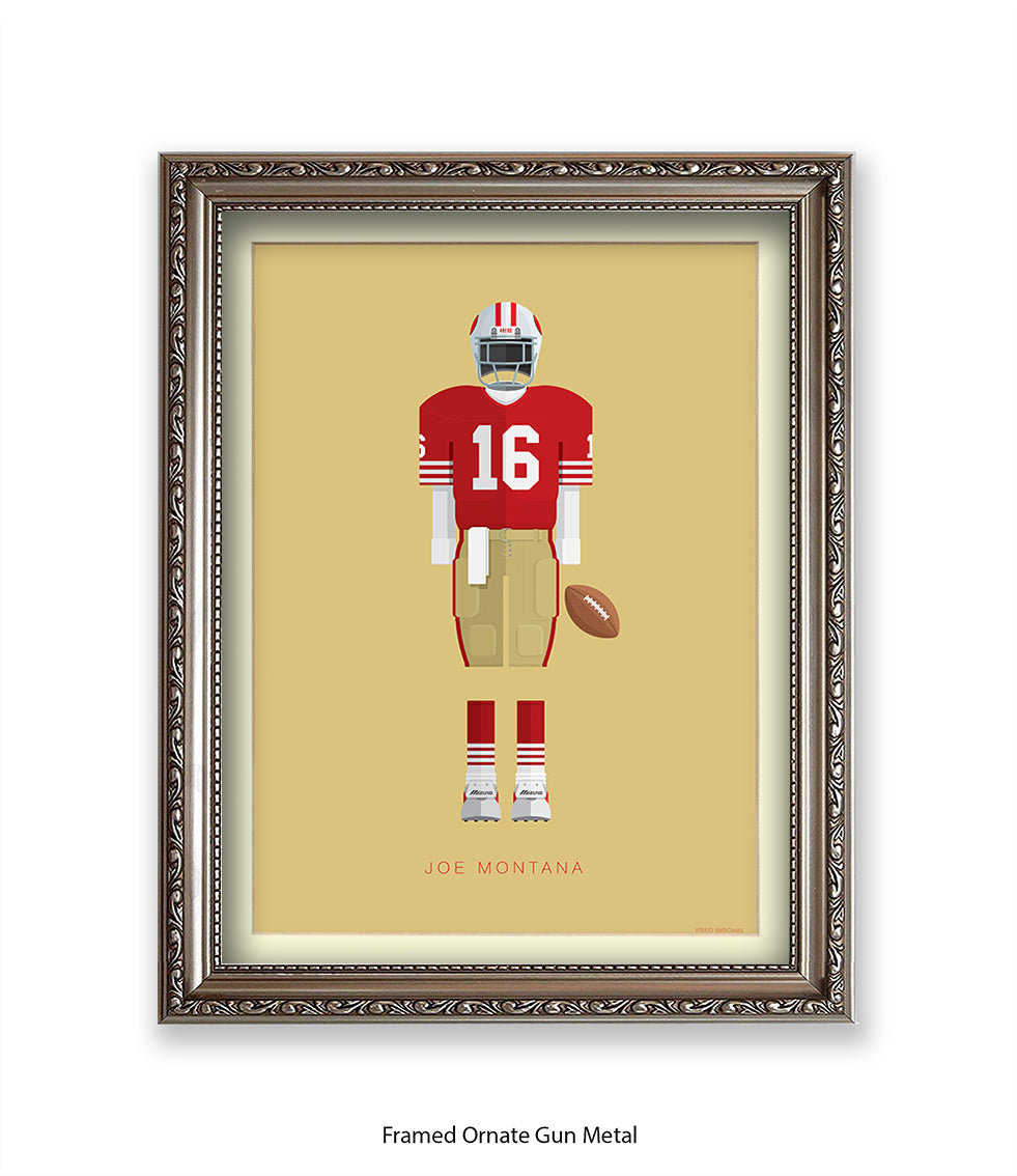 Joe Montana Fred Birchal Art Print