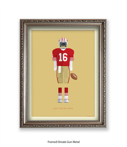 Joe Montana Fred Birchal Art Print
