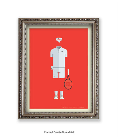 Roger Federer - Fred Birchal - Art Print