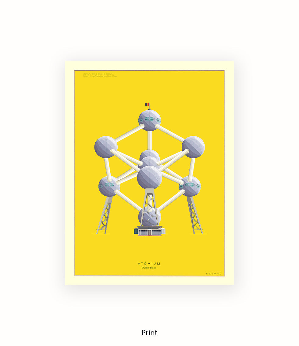 Atomium  Brussels Fred Birchal Art Print
