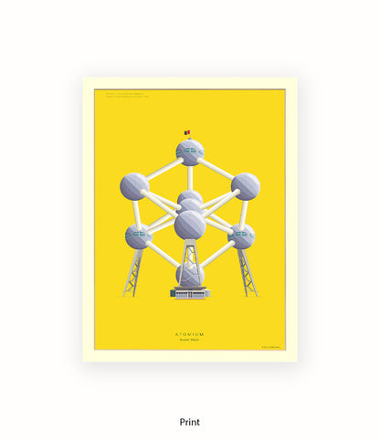 Atomium  Brussels Fred Birchal Art Print